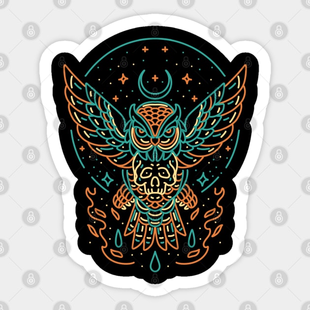 skull owl Sticker by donipacoceng